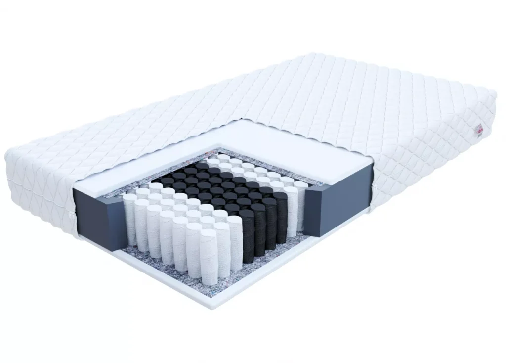 Materac kieszeniowy TREVISO MAX 7 stref – dwustronny materac pocketowy z pianką T25 i sprężynami NanoHARD