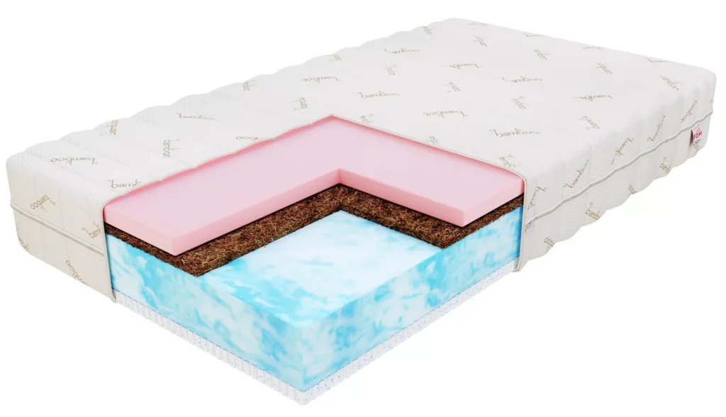 Materac piankowy ERGO z BIO FOAM, VISCO, lateksem i kokosem – dwustronny H3/H4